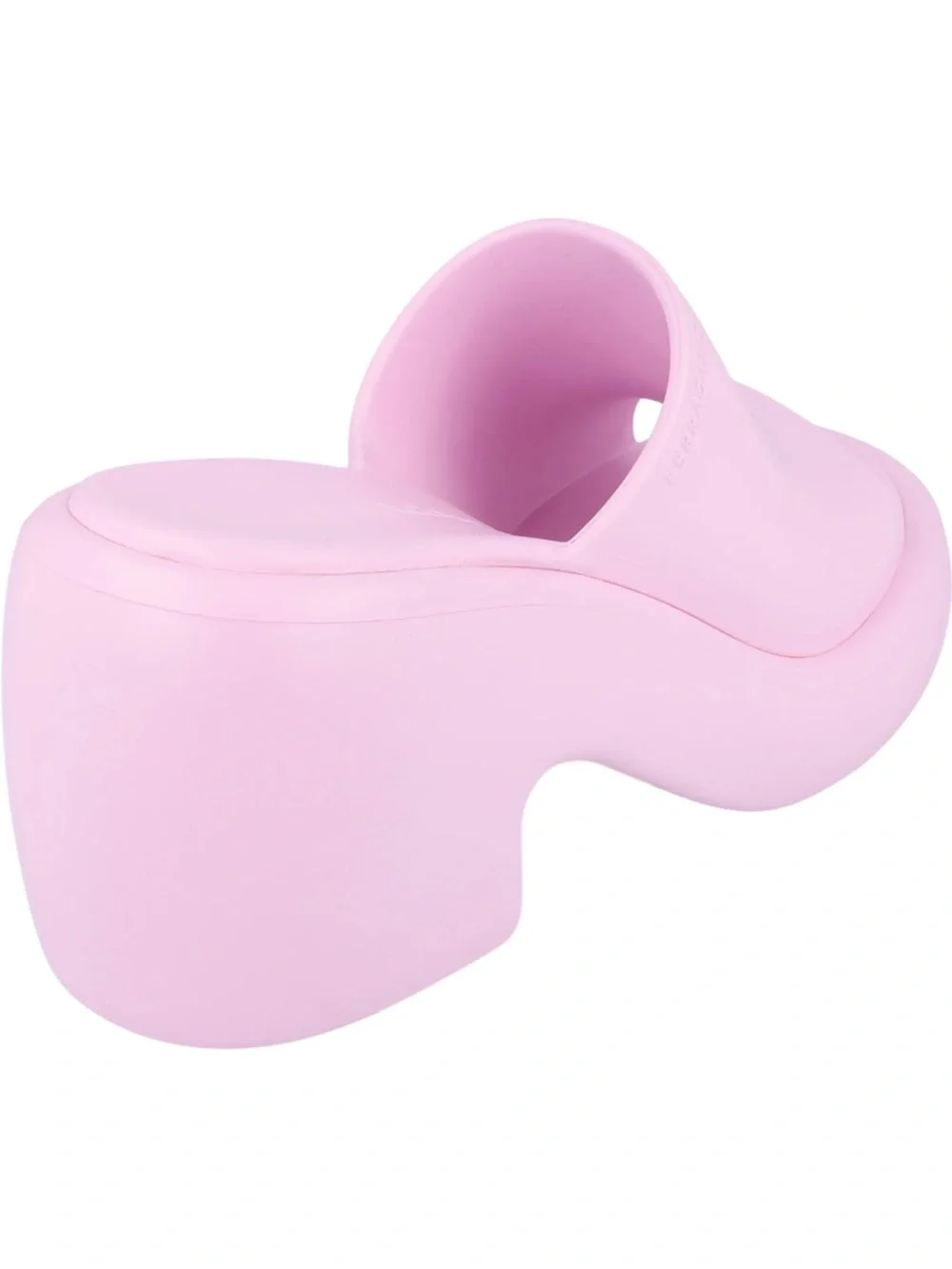 Ferragamo Pink Platform Slide Sandals - Women's Fashion Slide